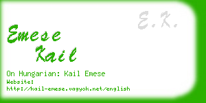 emese kail business card